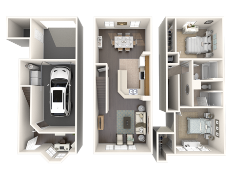 Bamboo I Floor Plan at Floresta, Jupiter, Florida